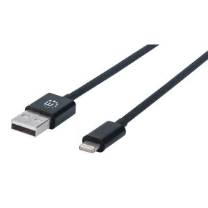 Kabel MANHATTAN 354400, USB Charge & Sync, USB-A (M) na Lightning (M), MFI, 480 Mbps, 1m, Crni*