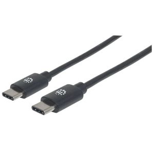 Kabel MANHATTAN 354875, USB Hi-Speed, USB-C (M) na USB-C (M), USB 2.0, 480 Mbps, 2m, Crni*