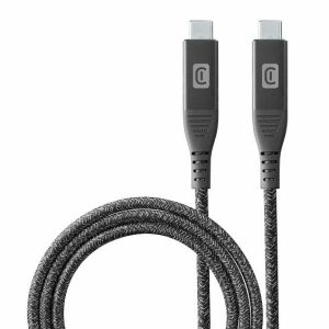 Kabel CELLULARLINE, GAN,5A, 3.1, 10 Gbps, USB-C na USB-C, 100cm, Crni
