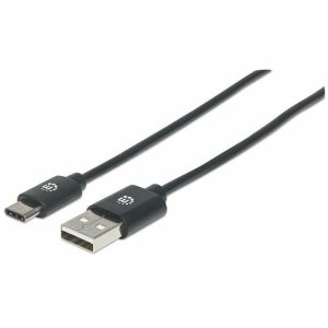 Kabel MANHATTAN 353298, USB Hi-Speed, USB-A (M) na USB-C (M), USB 2.0, 480 Mbps, 1m, Crni