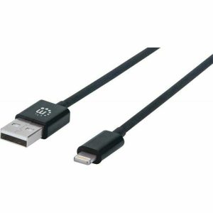 Kabel MANHATTAN 355483, USB Charge & Sync Lightning, USB-A (M) na Lightning (M), MFI, 480 Mbps (USB 2.0), 1.8m, Crni