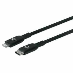 Kabel MANHATTAN 394192, USB, USB-C (M) na Lightning (M), MFi, 0.5m, Crni