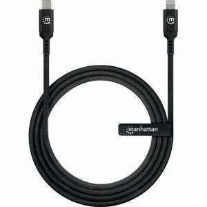 Kabel MANHATTAN 394291, Lightning (M) na USB Type-C (M), 1m, Crni