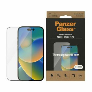 Zaštitno Staklo PANZERGLASS, Apple iPhone 14 Pro, Ultra Wide Fit, Antibacterial, Crno