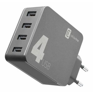 Kućni Punjač CELLULARLINE, Multipower 4, 42W, 4xUSB-A, QC, Crni