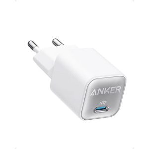 Kućni punjač ANKER 511 Nano 3, 30W, 1xUSB-C, GaN, PowerIQ 3.0, White