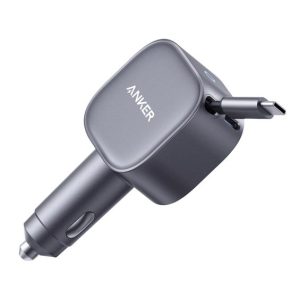 Auto punjač ANKER Nano, 75W, USB-C, Ugrađeni USB-C kabel, Gray, A2738HA2